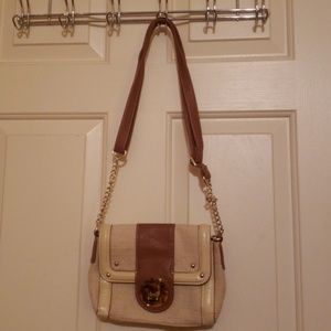 Burlap Tan & Brown Purse